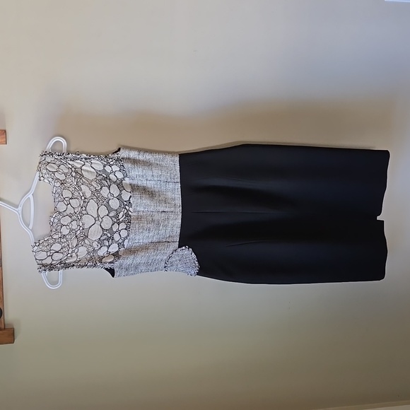 Karen Millen US6 black/tweed dress - Picture 2 of 3